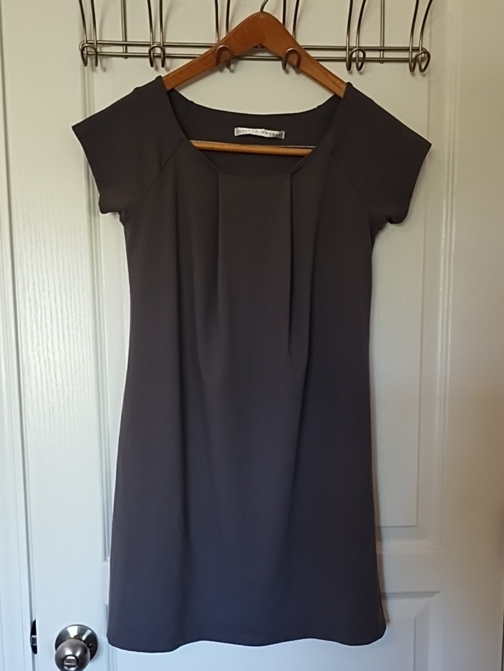 Susana Monaco Short Sleeve Pleated Dress Mini Women's Size XS Slate Gray